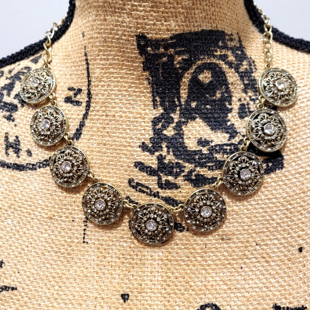 Gold accent necklace costume jewelry